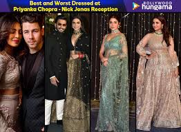 Priyanka and nick leave after their wedding ceremony in jodhpur. Priyanka Chopra Nick Jonas Wedding Reception Best And Worst Dressed Deepika Padukone Ranveer Singh Anushka Sharma Sizzle Parineeti Chopra Vidya Balan Fizzle Bollywood News Bollywood Hungama