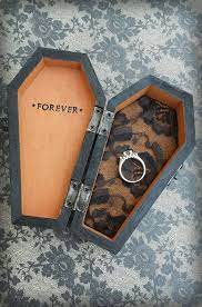 Forever Halloween Coffin Ring Box Engagement Box Wedding Ring Etsy Halloween Themed Wedding Wedding Ring Box Ring Bearer Wedding