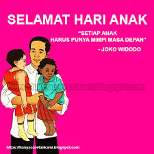 Peringatan hari anak nasional (han) dimaknai sebagai kepedulian seluruh bangsa indonesia terhadap perlindungan anak indonesia agar tumbuh dan berkembang secara optimal, dengan mendorong keluarga indonesia menjadi lembaga pertama. Kata Ucapan Selamat Hari Anak Nasional 2020 Untuk Anak Anak Dari Orangtua Dan Guru Hanyacoretankami