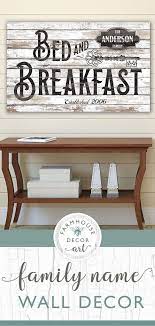 Bed And Breakfast Sign Vintage Farmhouse Wall Decor Etsy Farmhouse Wall Decor Name Wall Decor Wall Decor