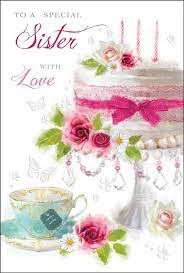 From a happy birthday sister cake, to pastel flower bouquets, and sister teddy bear delivery, most gifts are available for same day delivery and even come at discounted prices. Birthday Sister Card A Beautiful Birthday Cake Adorned With Flowers