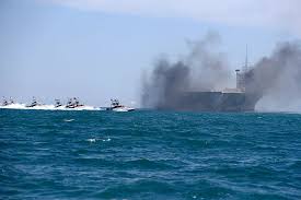 Iran bombards fake US aircraft carrier during naval drills | Daily Sabah