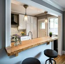 Living Edge Kitchen Bar Counter Top Beautiful Way To Transition The Bar Into The Living Room Home Decor Kitchen Kitchen Remodel Small Kitchen Design Small