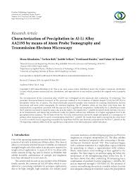 Research Article Characterization of Precipitation in Al-Li Alloy AA2195 by  means of Atom Probe Tomography and Transmission Elec