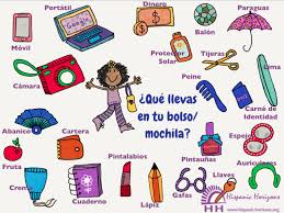 Que Llevas En Tu Bolso Mochila A1 A2 Aprender Espanol Vocabulario Espanol Escuela De Aleman