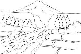Sketsa gambar mewarnai juga bisa dijadikan sebagai gambar mewarnai dengan tujuan untuk dijadikan sebagai metode pembelajaran mengenalkan keindahan lingkungan alam sekaligus bermain warna. Mewarnai Gambar Pemandangan Alam Pedesaan Download Kumpulan Gambar