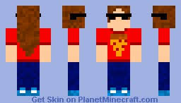 The skin pack includes different very fashionable outfits for your staff to use male or female. Pizza Delivery Girl Minecraft Skin