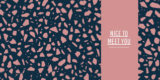 Linkedin pages are available on multiple devices and screen sizes. Nice To Meet You Pink And Navy Terrazzo Pattern Easil