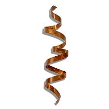 Decorative copper wall art with traditional islami cased design embossed copperware is often use exhibited on shelves as part of the decorative the hand made and hammered uzbek brass wall art could be used indoor or outdoor to decorate your home. Copper 3d Metal Wall Art Sculpture Accent By Jon Allen 44 X 10 Copper Wall Twist Statements2000
