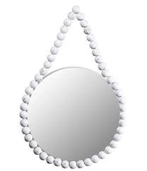 Mirror On Ball Frame English Country Home Beaded Mirror Round Wall Mirror Furniture Makeover Diy
