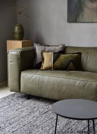 Industrieel Banking Groene Leren Bank Rov En 2020 Muebles De Cuero Sofas De Cuero