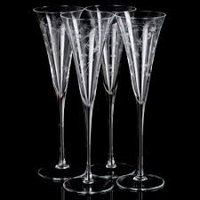 4 Wunderschone 27 Cm Hohe Sektglaser Gravur Floral Sektfloten Exclusive Glaser Glas Sekt Weissweinglas