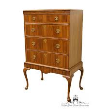 American Furniture Co Vintage Bookmatched Walnut Highboy Model 796 Featuring 4 Drawers American Furniture Furniture Antique Dresser
