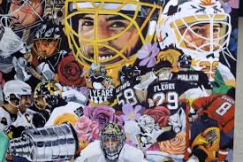 Alex Ovechkin included in custom painting gifted to Marc-Andre Fleury from  Penguins to celebrate 1,000th career game
