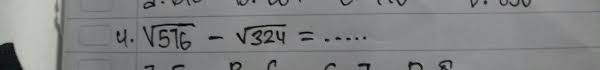 Cara mencari akar dari 324. Akar Pangkat 576 Dikurang Akar Pangkat 324 Brainly Co Id