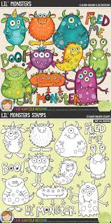 Little Monsters Bundle Monster Malen Kinder Kunst Monster Nahen