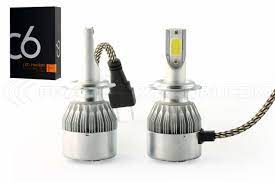 2 x led lampen h7 beluftete cob c6 3800lm 12v 24v france xenon