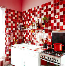 red kitchen wallpaper