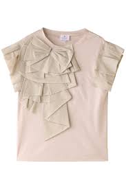 ランバン オン ブルー lanvin en bleu のリボンフリルカットソー レディースファッション 服の通販 founy ファニー ファッション fashion レディース women トップス tops tshirt カットソー ファッション レディース ファッションコーデのアイデア 幼児の女の子