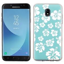 For Samsung Galaxy J7 Crown J7 Aura Case Onetoughshield Tpu Gel Protective Slim Fit Phone Case Hibiscus Teal Walmart Com Phone Cases Phone Samsung