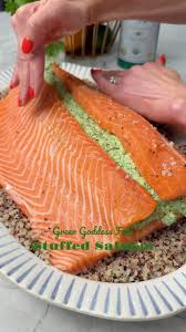 Save my GREEN GODDESS FETA STUFFED SALMON (recipe ...