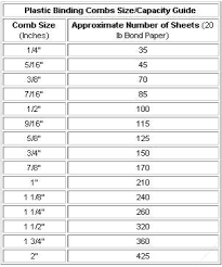 Plastic Binding Combs Sizes Related Keywords Suggestions