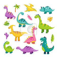 Cute Dino Cartoon Baby Dinosaur Stegosaurus Dragon Kids Prehistoric Fotomural Fotomurais Grafico Fundo Desenho Myloview Com Br