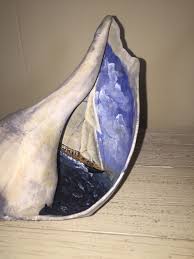 Choose an acrylic paint primer, and paint both sides of the shell. Conch Shell Sailboat Painting Acrylic Seashell Painting Sailboat Painting Acrylic Seashell Art