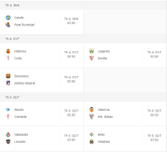 Lá»‹ch Thi Ä'áº¥u Bong Ä'a Tay Ban Nha La Liga 2019 2020 Vong 33 Má»›i Va Ä'áº§y Ä'á»§ Nháº¥t Thá»i Ä'áº¡i