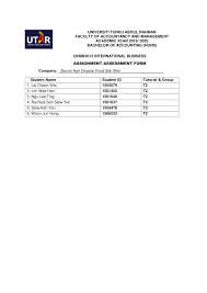 Global suppliers food & beverage tan choi hin sdn bhd profile. Pdf Ukmb3013 International Business Assignment Assessment Form Company Zenxin Agri Organic Food Sdn Bhd