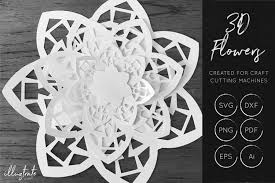 Download 3d Flower Svg Cut Files Flower Svg Layered Flower Dxf Free Design Of The Week Design Bundles