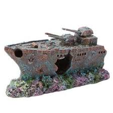 Top fin teapot house bubbler aquatic decor 5 in x 4 in 4 in aquarium decoration. Top Fin Battleship Aquarium Ornament Ornaments Petsmart Aquarium Ornaments Aquarium Fish Tank Decorations