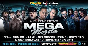 Les meilleures places de concert de tous vos artistes préférés avec plan de salle interactif, avis, videos et billetcollector sont sur ticketmaster.fr. Lamusica App Mega 97 9fm Announces Mega Mezcla Alex Sensation At Prudential Center On April 20 2018 Spanish Broadcasting System