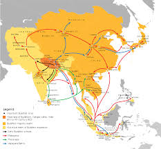 Buddhist Expansion Map Of Trade Routes On Silk Road History Of Buddhism Asia Map Buddhism