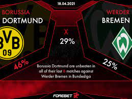 It was leverkusen that dominated the game and looked far more superior. Borussia Dortmund Vs Werder Bremen Preview 18 04 2021 Forebet