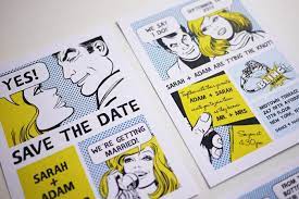 Very Lichtenstein Book Style Wedding Invitations Unique Wedding Invitations Comic Book Wedding