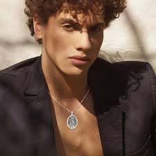 Colar Saint Francis em prata esterlina para homens e mulheres, amuleto cruz  pomba, pingente religioso, jóias vintage, presente de personalidade