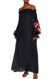 Shop On Sale March11 Rose Embroidered Linen Maxi Dress Browse Other Discount Designer Dresses Amp More On Th Linen Maxi Dress Fashion Clothing Store Clothes