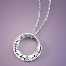 For To Have Faith Is To Have Wings J M Barrie Faith Necklace Mobius Necklace Silver Initial Charms
