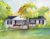 Your home painted from photo | Home Portraits by Mary Frances Smith