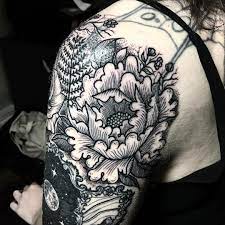 Merry Morgan On Instagram Peony Gap Filler Blackworkerssubmission Blacktattooart Btattooing Blac Tattoo Sleeve Filler Floral Tattoo Sleeve Tattoo Filler