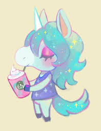 Syn Rb Julian With A Unicorn Frappe Animal Crossing Fan Art Animal Crossing Characters Animal Crossing Game
