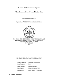 Maybe you would like to learn more about one of these? Doc Rencana Pelaksanaan Pembelajaran Bahasa Indonesia Kelas 5 Materi Membaca Puisi Yustinus Raditya Budi Satria Academia Edu
