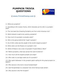 You can use this swimming information to make your own swimming trivia questions. Pumpkin Trivia Questions Trivia Champ