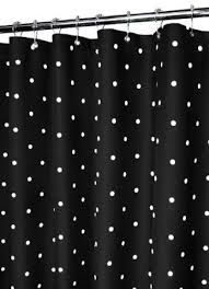 Black And White Fabric Shower Curtain Robot Check White Shower Curtain Dots Black White Shower Curtain