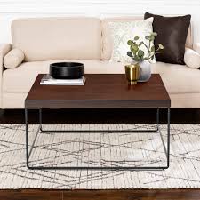 Its crafted from high grade steel, glass, and veneer, and its as resilient as its delicate. Home Modern Square Walnut Veneer Brushed Coffee Table Wood