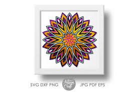 Download 3d Sunflower Mandala 3d Mandala Svg Graphic By Artisan Craft Svg Creative Fabrica