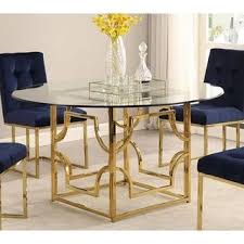 There are 379 suppliers who sells 60 round glass dining table on alibaba.com, mainly located in asia. Best Master Furniture Round Glass Dining Table Gold 54 Inch Glass Top Glass Round Dining Table Gold Dining Room Glass Dining Room Table