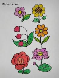 Easy flowers for kids to draw. Easy Drawing For Kids Flowers Animals Kids Art Craft