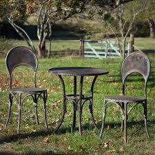 Built atop a black galvanized steel frame. Distressed Black Patio Table And Chairs Antique Farmhouse